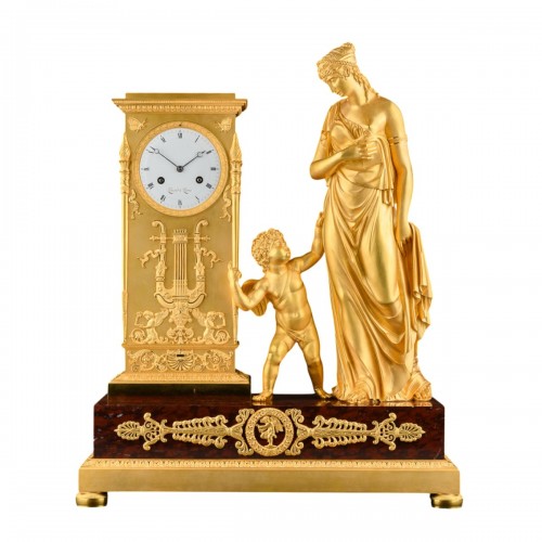 Mythological Empire clock “Venus guided by Love” attributed to Ravrio