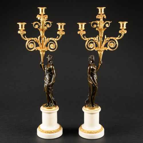 Important Pair Of Directoire Candelabra  - 