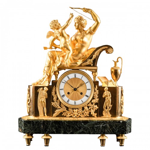 Rare Empire clock “venus Seizing The Arc Of Amor”