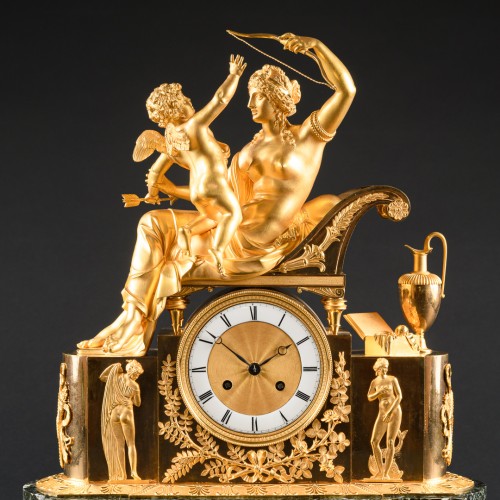 Rare Empire clock “venus Seizing The Arc Of Amor” - Horology Style Empire