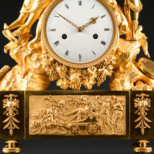 19th century - Important Empire Clock With Bacchus - Attributed to Pierre Philippe Thomire