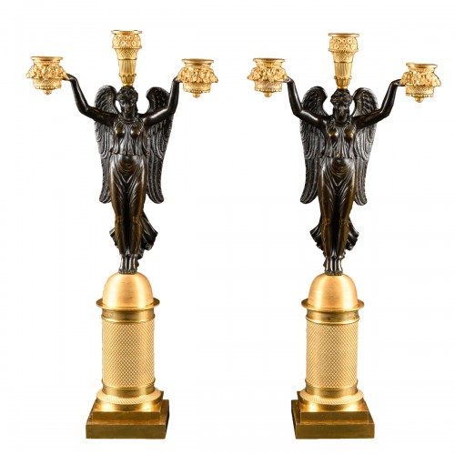 Rare Pair of Empire Period Candelabra By Thomire &amp; Signed Rabiat 