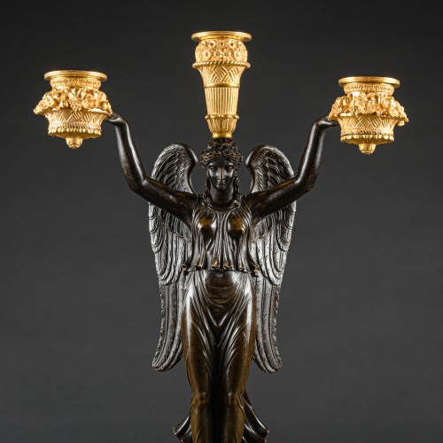 Paire de candélabres d'époque Empire Par Thomire & Signé Rabiat - Apollo Art & Antiques