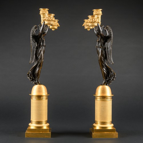 19th century - Rare Pair of Empire Period Candelabra By Thomire &amp; Signed Rabiat 