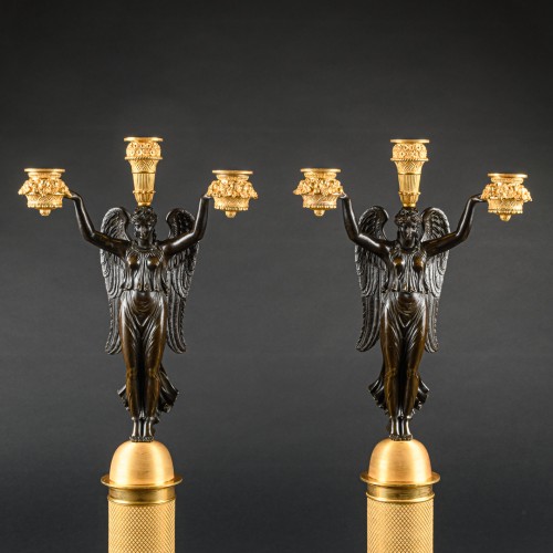 Rare Pair of Empire Period Candelabra By Thomire &amp; Signed Rabiat  - Empire