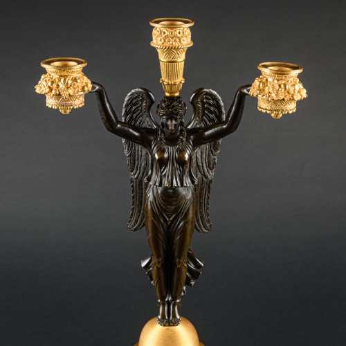 Antiquités - Rare Pair of Empire Period Candelabra By Thomire &amp; Signed Rabiat 