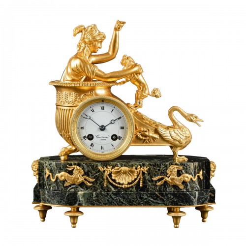 Empire clock “Aphrodite in her chariot” after design by Jean-André Reiche