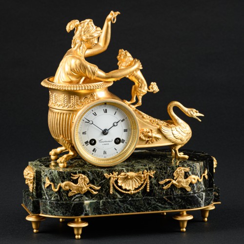Empire clock “Aphrodite in her chariot” after design by Jean-André Reiche - Empire