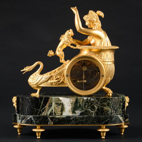 Empire - Pendule Empire “Aphrodite dans son char” d’après un dessin de Jean-André Reiche