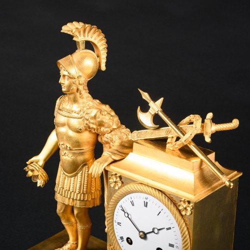 Horology  - Historical Empire Clock With Alexander The Great 