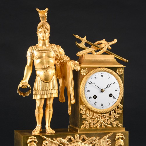 19th century - Historical Empire Clock With Alexander The Great 