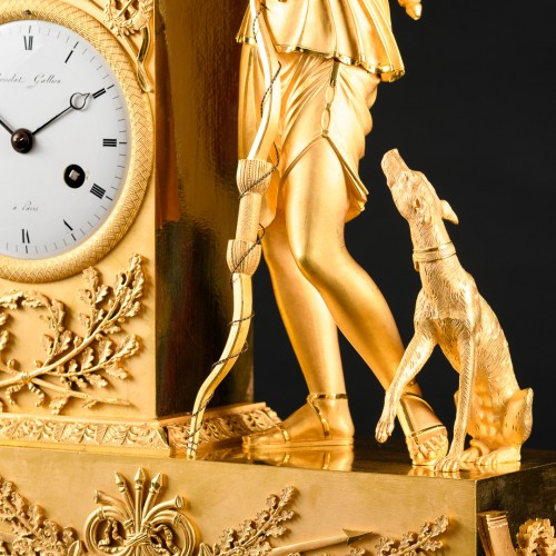 Empire - Mythological Empire Clock With “Diana Huntress”