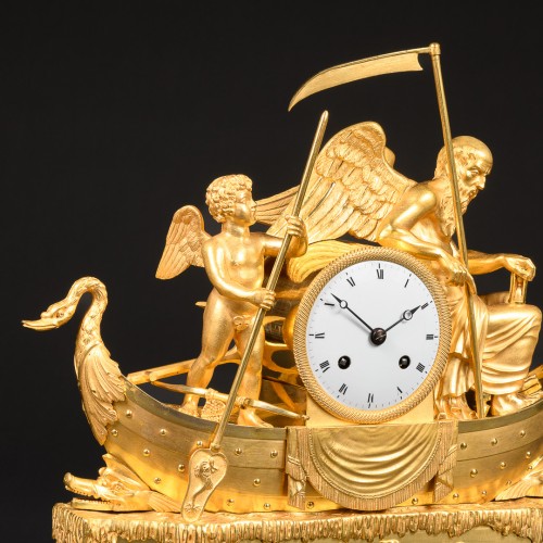Antiquités - Rare Empire Clock “The Voyage Of Love And Time” 