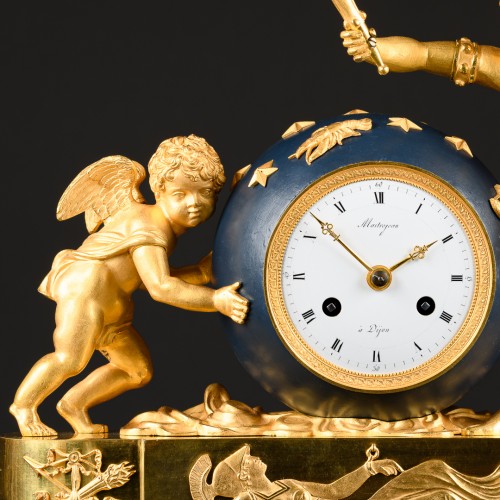Horlogerie Pendule - Pendule allégorique Empire  L’amour qui déplace les cieux