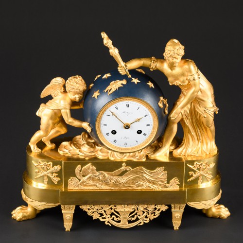 Allegorical Empire Clock “ Love Moving The Heavens ” - Empire