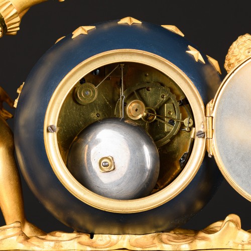 Antiquités - Allegorical Empire Clock “ Love Moving The Heavens ”
