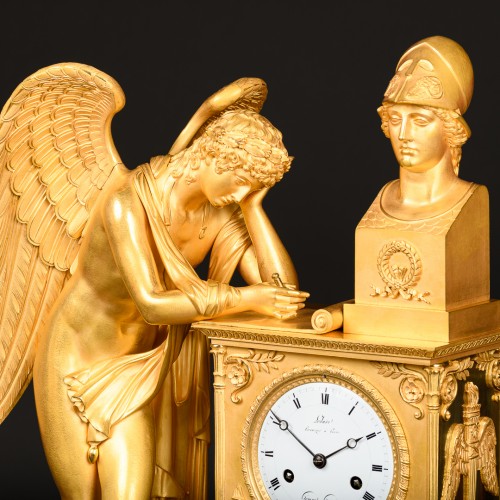 Horology  - Empire Clock “Génie Inspired By Athena” By Ledure &amp; Rabiat
