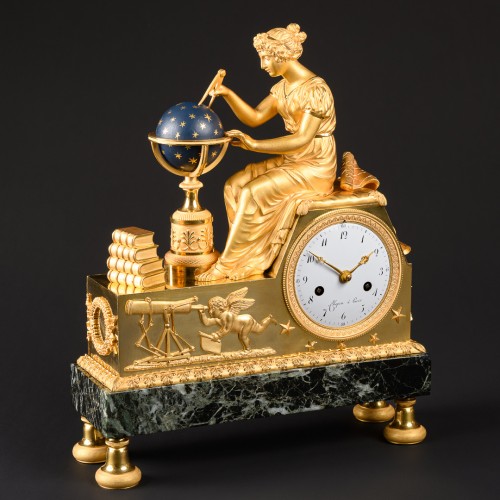 19th century - The Study Of Astronomy - Empire Clock After Design By Jean-André Reiche