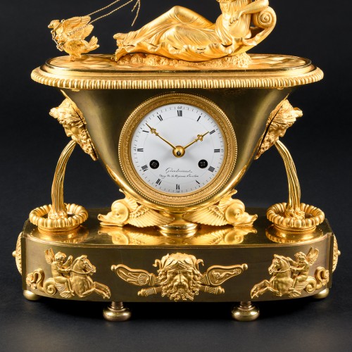Horology  - Empire Vase Clock With Venus In Her Chariot