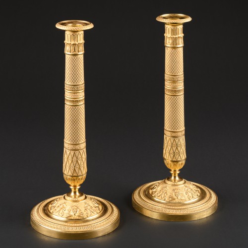 Pair Of Empire Period Candlesticks - Lighting Style Empire