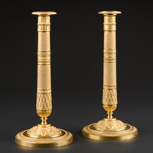 Pair Of Empire Period Candlesticks - Empire