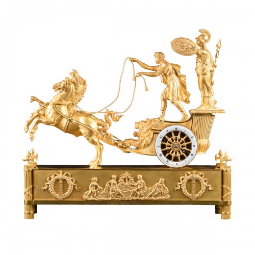 Empire Clock “Chariot Of Telemachus” Attributed To Jean-André Reiche