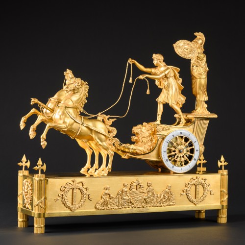 Empire Clock “Chariot Of Telemachus” Attributed To Jean-André Reiche - Horology Style Empire