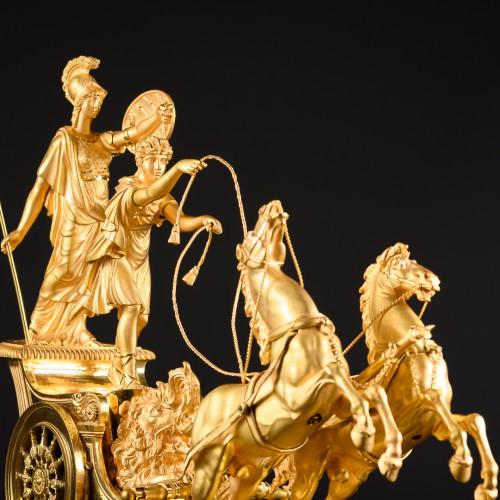 Empire - Empire Clock “Chariot Of Telemachus” Attributed To Jean-André Reiche