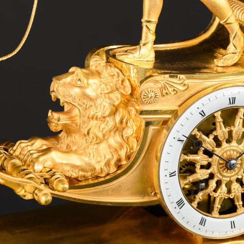 Antiquités - Empire Clock “Chariot Of Telemachus” Attributed To Jean-André Reiche