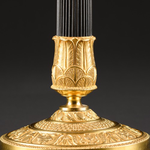 Lighting  - Pair Of Empire Candlesticks Signed Gérard-Jean Galle
