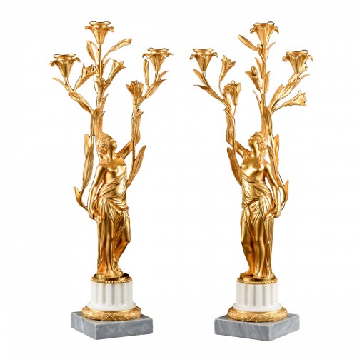 Pair of late Louis XVI candelabra