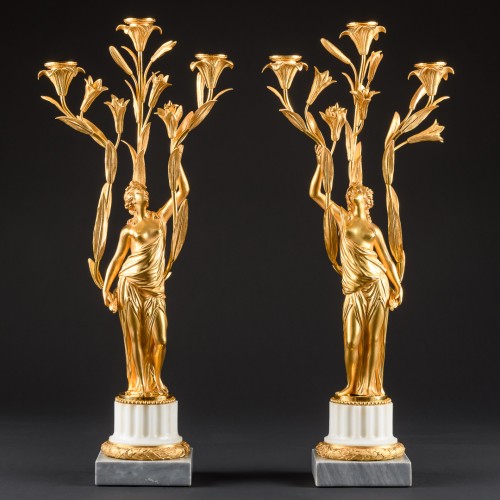 Lighting  - Pair of late Louis XVI candelabra