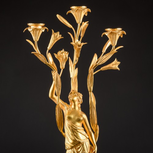 Antiquités - Pair of late Louis XVI candelabra