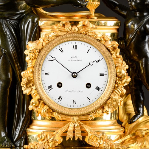Horlogerie Pendule - Toilette de Vénus - Pendule fin Louis XVI  signée Galle, Rue Vivienne à Paris et Bourdier Horloger