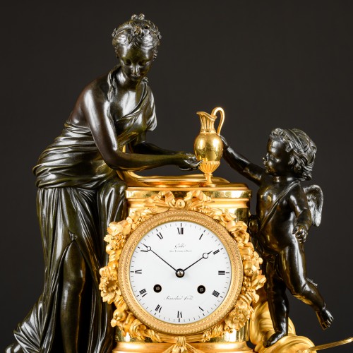 Late Louis XVI Clock “ Toilette Of Venus ” Signed Galle, Rue Vivienne à Paris and Bourdier Horloger - 