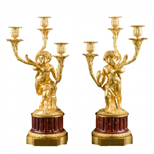 Pair of mid 19th century candelabra