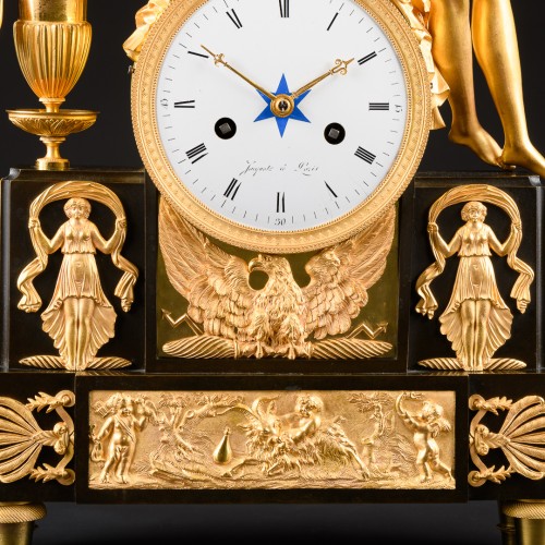 XIXe siècle - Pendule Mythologique “Hébé Échanson” Époque Directoire 1795-1799