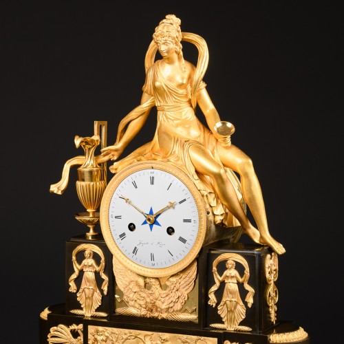 Directoire - Mythological Clock “Hebe Cup Bearer” Directory Period 1795-1799