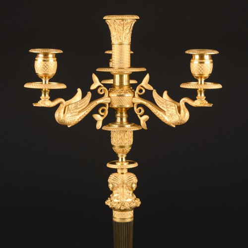 Pair Of Empire Candelabra With Female Figures  - 