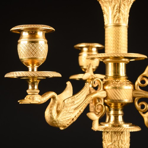 19th century - Pair Of Empire Candelabra With Female Figures 