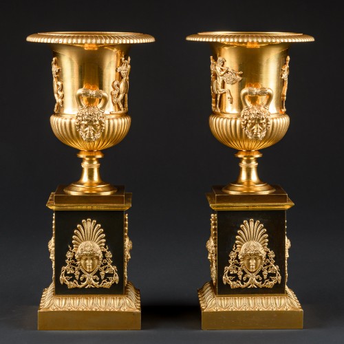 Paire de vases Empire Médicis signé Claude François Rabiat (1756-1815) - Objet de décoration Style Empire