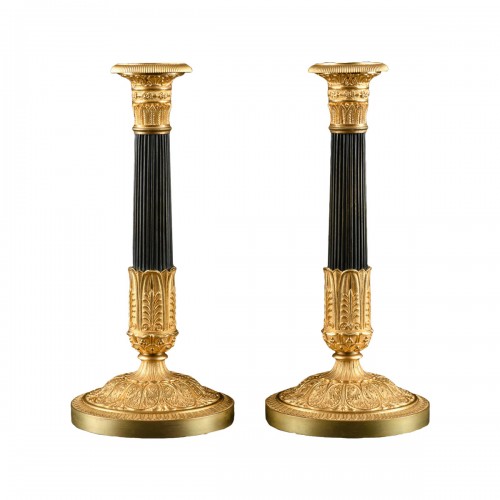 Large Pair Of Empire Candlesticks