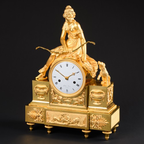 Directoire - Mythological Clock “Diana Huntress” Directory Period 1795-1799