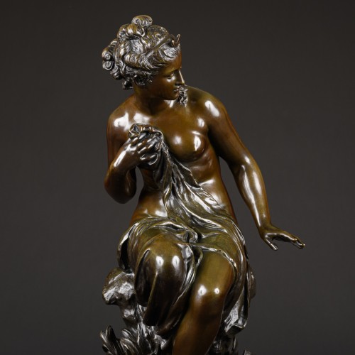 Diana Huntress - Mathurin Moreau (1822- 1912)  - Sculpture Style Napoléon III