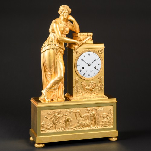 Empire Clock “Allegory Of Study” Attributed To Ledure - 