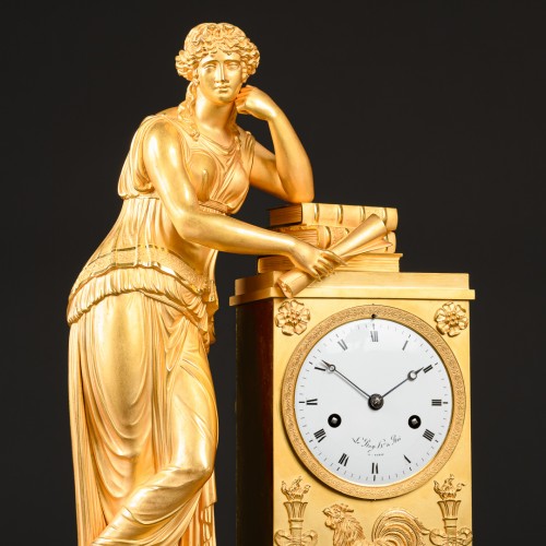 Empire Clock “Allegory Of Study” Attributed To Ledure - Empire