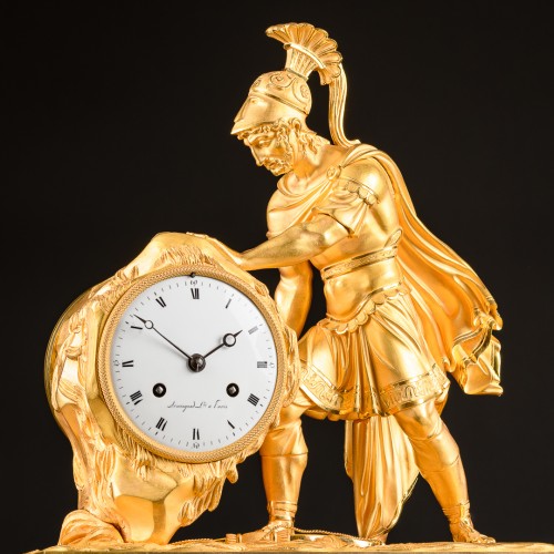 Antiquités - Empire Clock “Return Of Odysseus” Armingaud L’ainé a Paris