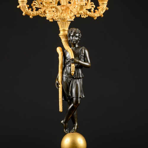 XIXe siècle - Paire de candélabres Empire “Apollon & Diane”, modèle de P.P. Thomire