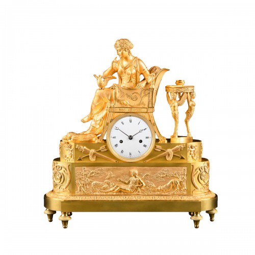 ALLEGORISCHE Mantel Clock In Empire Style Dancing AMORETTEN Exclusive 
