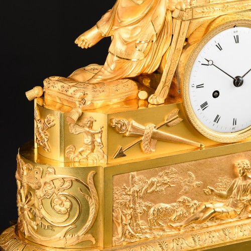 Antiquités - Empire Clock “The Love Letter”